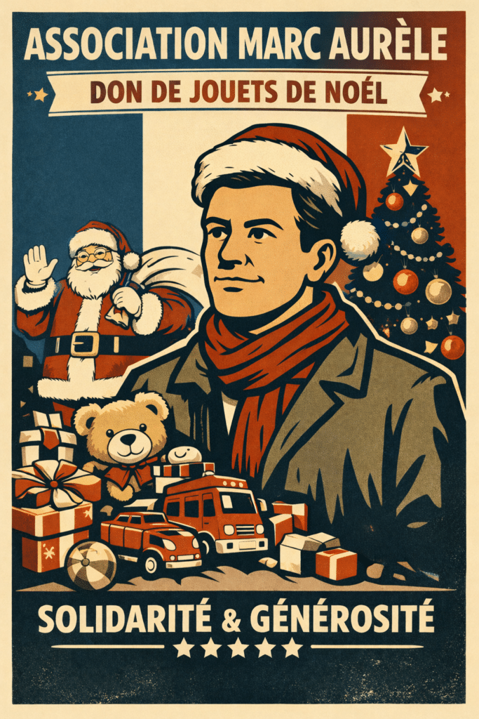 image d'illustration de l'article sur le don de jouet de l'association marc aurele aux enfant en partenaria avec l'association partenaire police 13 en 2025